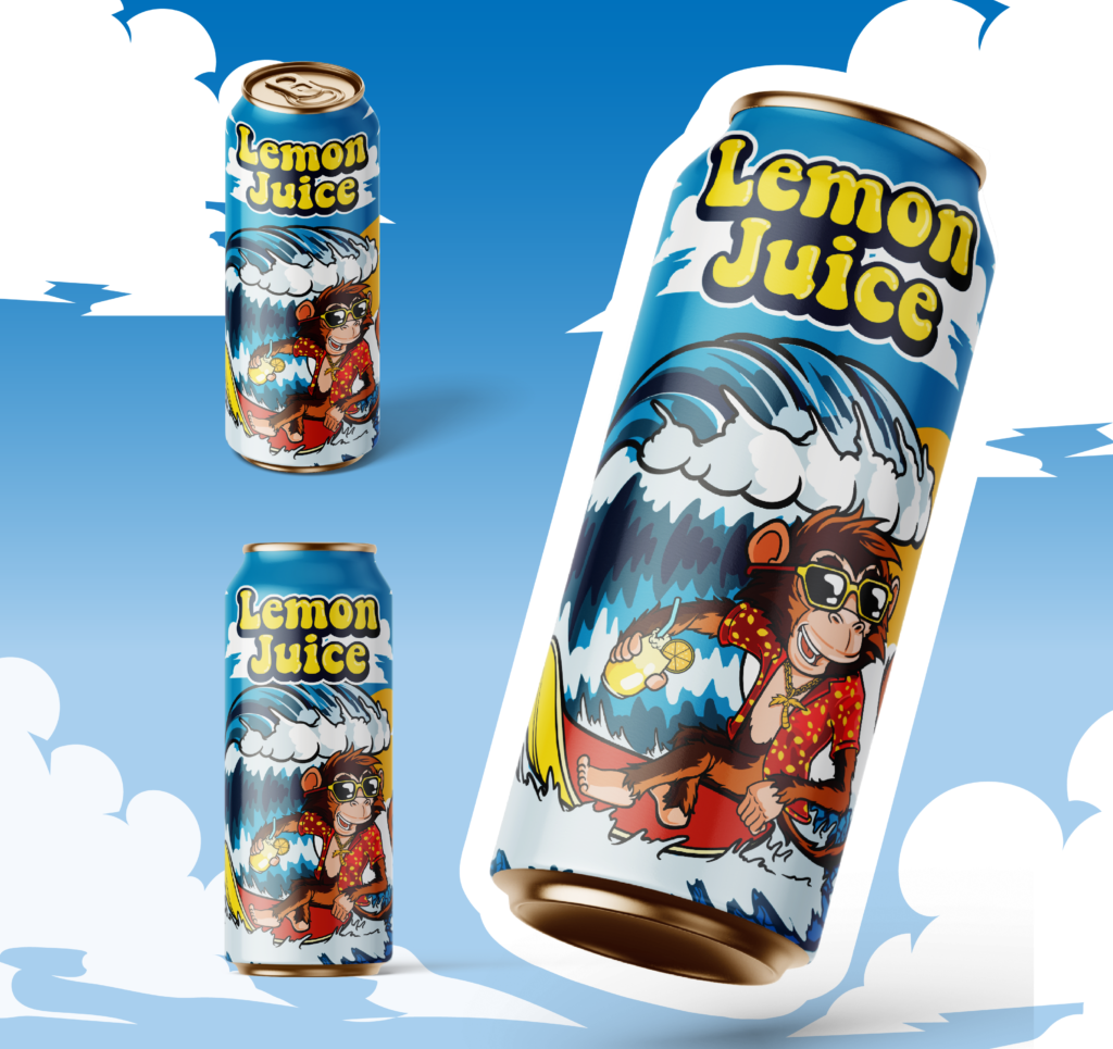 monkey surf_Mesa de trabajo 1 copia Can of Soda