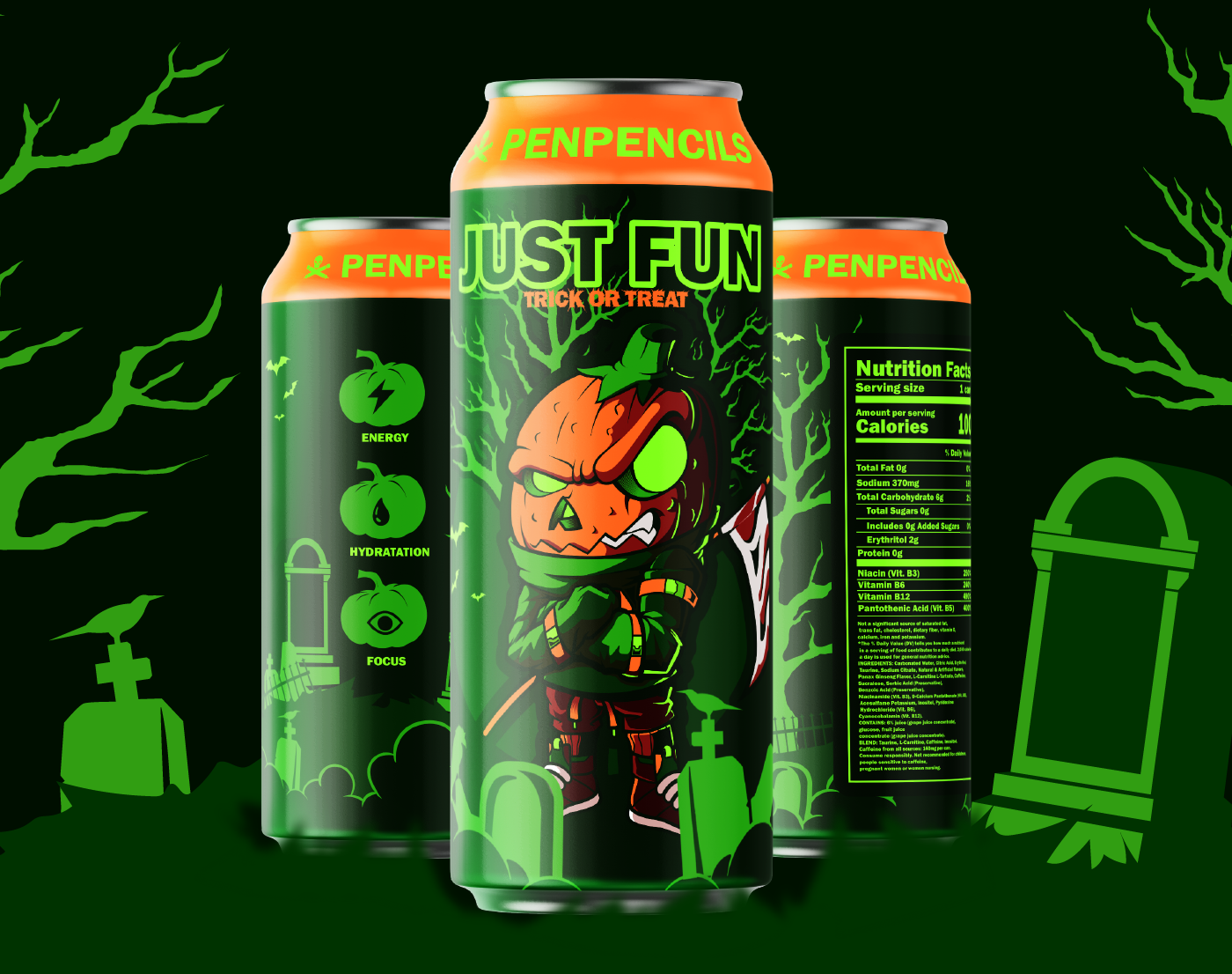 can of drink label design