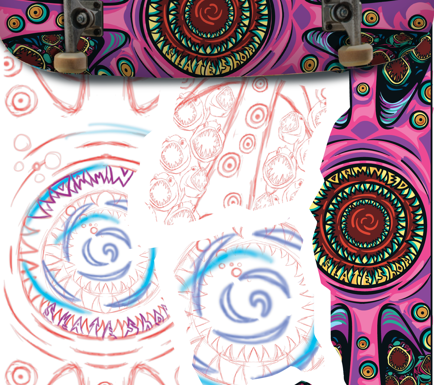 Design-for-a-skate-Brand sketches